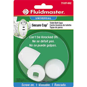 FLUIDMASTER 7110T-002-P10 SECURE CAP WHITE TOILET BOLT CAPS