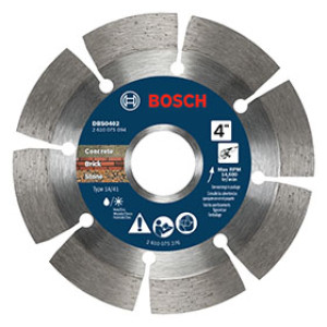 ROBERT BOSCH TOOLS DBS0402 4" DIAMOND SEGMENTED RIM PREMIUM CUTTING BLADE