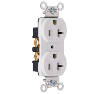 PASS & SEYMOUR  CRB5362W 20A 125V BACKWIRE OUTLET WHITE