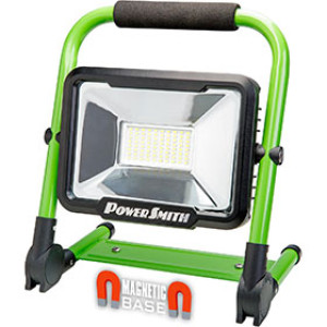 POWERSMITH PWLR030FM 3000 LUMEN RECHARGEABLE LED WORK LIGHT WITH FOLDABLE BASE