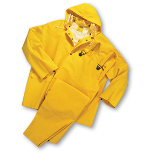 BOSS MANUFACTURING B44035/XL YELLOW PVC RAINSUIT WITH BIBS XL