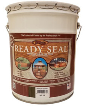 READY SEAL 535 MISSION BROWN EXTERIOR WOOD STAIN AND SEALER PAIL