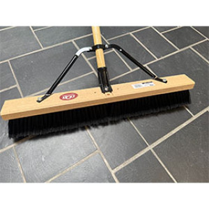 DQB 09940 24" BLACK POLY FINE CLEANING CONTRACTOR SWEEP BROOM COMPLETE 60' HND