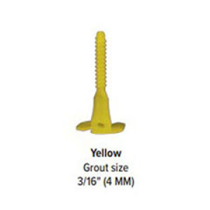 PEARL ABRASIVE TPLS500316 3/16" 4MM YELLOW SPACER SCREW 100-PACK