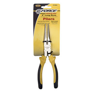 G-FORCE 21264 8" LONG NOSE PLIERS ERGO GRIP HANDLE