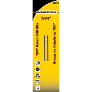 G-FORCE 22670 7/64" COBALT DRILL BIT 2 PER CARD