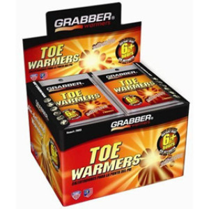 GRABBER G802150 AIR ACTIVATED TOE WARMER 6+ HOURS (40PAIR) DISPLAY BOX