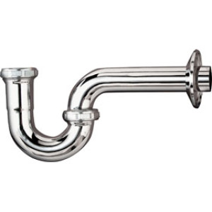 PLUMB PAK PP100CP P TRAP 22 GAUGE 1-1/4" X 1-1/4" CHROME PLATED WITH FLANGE