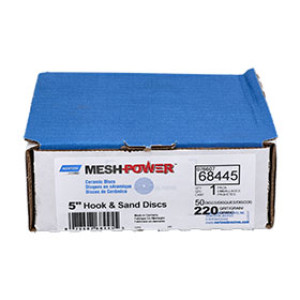 NORTON 68445 5" MESH POWER CERAMIC DISCS 220 GRIT JOB PACK BULK 50PK