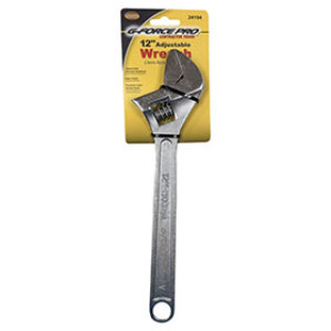 G-FORCE 24104 12" ADJUSTABLE WRENCH CHROME VANADIUM SATIN FINISH