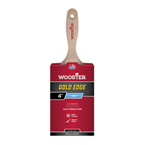 WOOSTER 5237 4" GOLD EDGE CT POLYESTER EXTRA-THICK FLAT BEAVERTAIL PAINT BRUSH