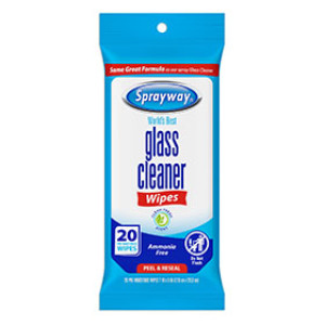 SPRAYWAY SW199R 20-COUNT GLASS CLEANER WIPES