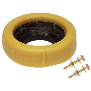 PLUMB PAK K836-3 REINFORCED WAX TOILET GASKET WITH BOLTS
