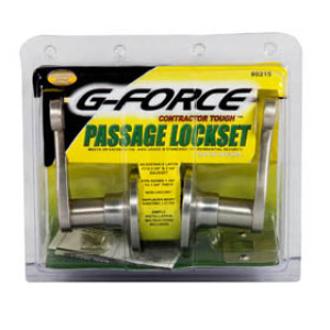 G-FORCE 80215 PASSAGE SCROLL LEVER LOCKSET SATIN NICKEL