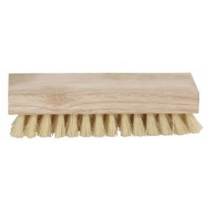 DQB 11603 8" SQUARE END WHITE TAMPICO SCRUB BRUSH 1-1/8" TRIM W/HANG-UP HOLE