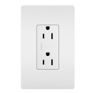 PASS & SEYMOUR  885TRWCC12 DECOR 15A RECEPTACLE TAMPER-RESIST WHITE CC12