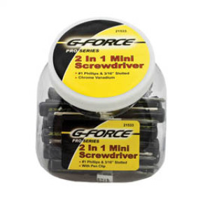 G-FORCE 21533 40 PK 2-IN-1 MINI SCREWDRIVER WITH PEN CLIP
