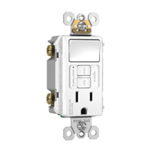 RADIANT 1597SWTTRWCCD4 15A GFCI/SWITCH SELF TEST OUTLET WHITE