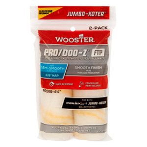 WOOSTER RR381 4-1/2" X3/8" JUMBO-KOTER PRO/DOO-Z FTP CLOSED-END ROLLER 2-PACK