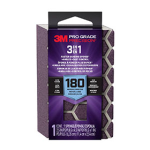 3M DCDA180-PGP-1T 2.5" X 4.5" X 1" 180 GRIT 3-IN-1 PRO GRADE  SANDING SPONGE