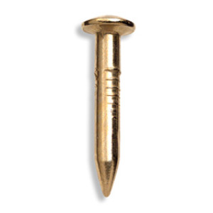 OOK 50030 1" BRASS PLATED BENDLESS NAILS (10PK)