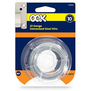 OOK 534652 22 GAUGE 100' STEEL GALVANIZED WIRE