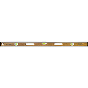 JOHNSON 1611-4800 48" ECO-TECH BAMBOO LEVEL ALUMINUM GAUGING EDGES BLOCK VIALS