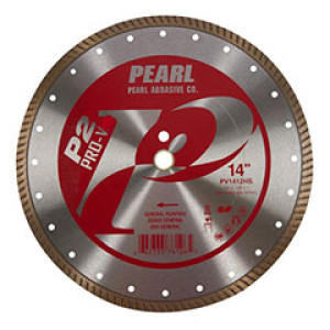 PEARL ABRASIVE PV1412HS 14" X .125 X 1" TURBO RIMMED DIAMOND BLADE