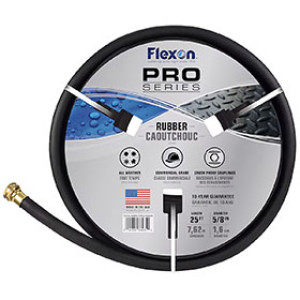 FLEXON PH5825 5/8" X 25' PREMIUM BLACK RUBBER HOT WATER HOSE