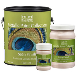 MODERN MASTERS ME794-06 6 OZ ROSE QUARTZ SATIN METALLIC PAINT SEMI-OPAQUE