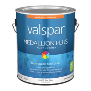 VALSPAR 24003.007 MEDALLION PLUS SEMIGLOSS TINT BASE INTERIOR PAINT & PRIMER