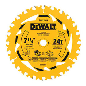 DEWALT TOOLS DWA271424B10 7-1/4" 24T CIRCULAR SAW BLADE BULK