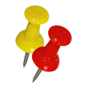 ANCHOR WIRE 122643 ASSORTED COLOR PUSH PINS (16PK)