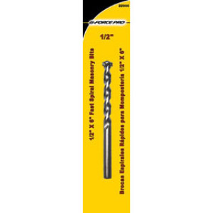 G-FORCE 22900 1/2" X 6" FAST SPIRAL MASONRY BIT CARDED