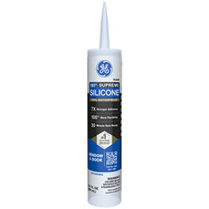 GE SUPREME 2814816 10.1OZ SILICONE WINDOW & DOOR SEALANT CLEAR