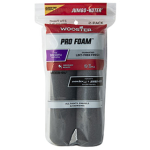WOOSTER RR308 6-1/2" JUMBO-KOTER PRO FOAM CLOSED-END ROLLER COVER 2-PACK