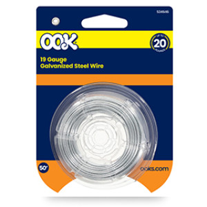 OOK 534646 19 GAUGE 50' STEEL GALVANIZED WIRE