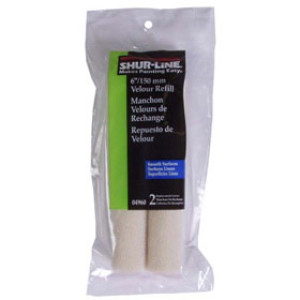 SHUR-LINE QUICK-PRO 2006702 6" VELOUR MINI ROLLER REFILL 2-PACK