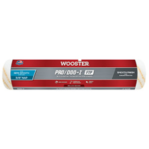 WOOSTER RR666 14" X 3/8" PRO/DOO-Z FTP WHITE/GOLD STRIPES WOVEN ROLLER COVER
