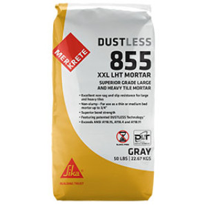 MERKRETE 855 50LB GRAY DUSTLESS XXL ONESTEP EXTRA LARGE TILE & STONE ADHESIVE