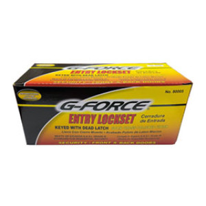 G-FORCE 80005 ENTRY TULIP KNOB POLISHED BRASS LOCKSET KW1 KEYWAY BOX