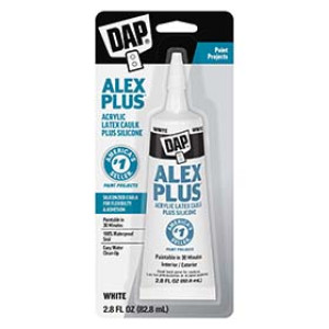 DAP 7079800956 2.8 OZ ALEX PLUS SILICON WHITE ALL PURPOSE CAULK
