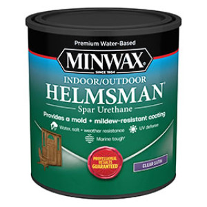 MINWAX 640520444 HELMSMAN CLEAR SATIN WATER BASED SPAR URETHANE