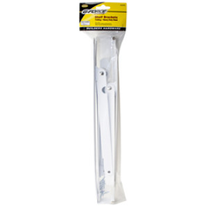 G-FORCE 41275 16" X 16" WHITE FOLDING SHELF BRACKETS (2PC) WITH SCREWS
