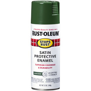 RUST-OLEUM STOPS RUST 371673 12 OZ PROTECTIVE ENAMEL SATIN CANYON GREEN SPRAY