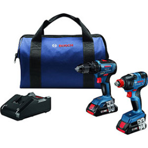 BOSCH GXL18V-233B25 18V 2-TOOL 1/4" & 1/2" BIT/SOCKET IMPACT DRIVER/WRENCH KIT