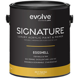 EVOLVE PAINTS 266-81-1 SIGNATURE INTERIOR ACRYLIC EGGSHELL PAINT/PRIMER