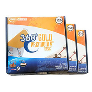 FULL CIRCLE 360GOLD 150 9" SANDING GOLD DISC 150 GRIT 15-PACK