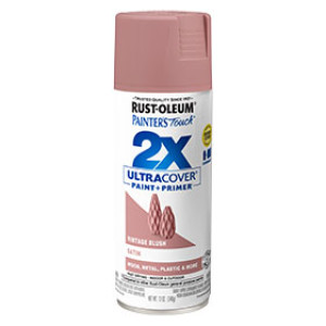 RUST-OLEUM 2X PAINTER'S TOUCH 299887 ULTRA COVER ENAMEL SATIN VINTAGE BLUSH