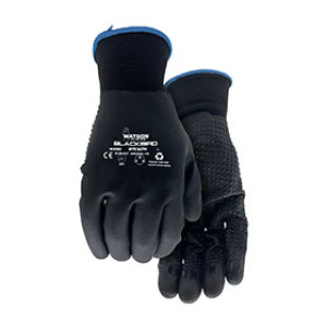 WATSON 395-X STEALTH BLACKBIRD 15GG DOTTED FOAM NITRILE PALM COATED X-LARGE